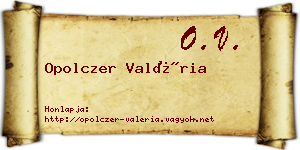 Opolczer Valéria névjegykártya