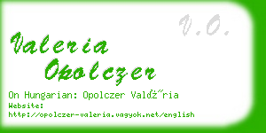 valeria opolczer business card